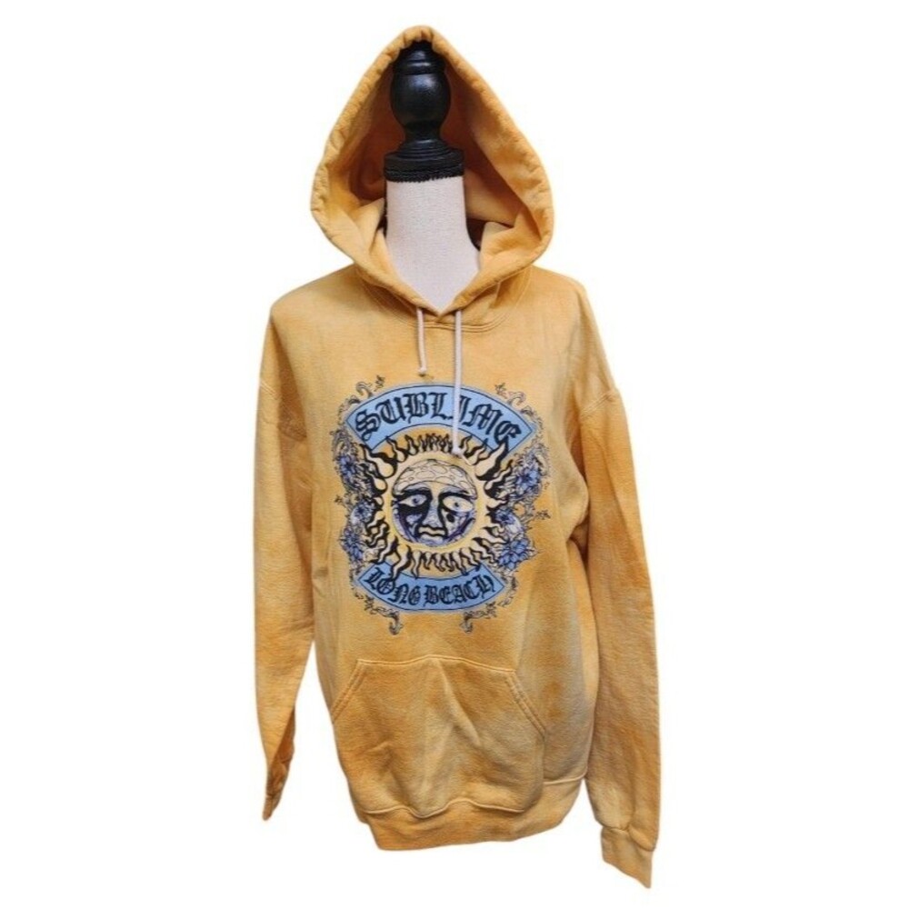 SUBLIME Long Beach Yellow Hoodie Size Medium